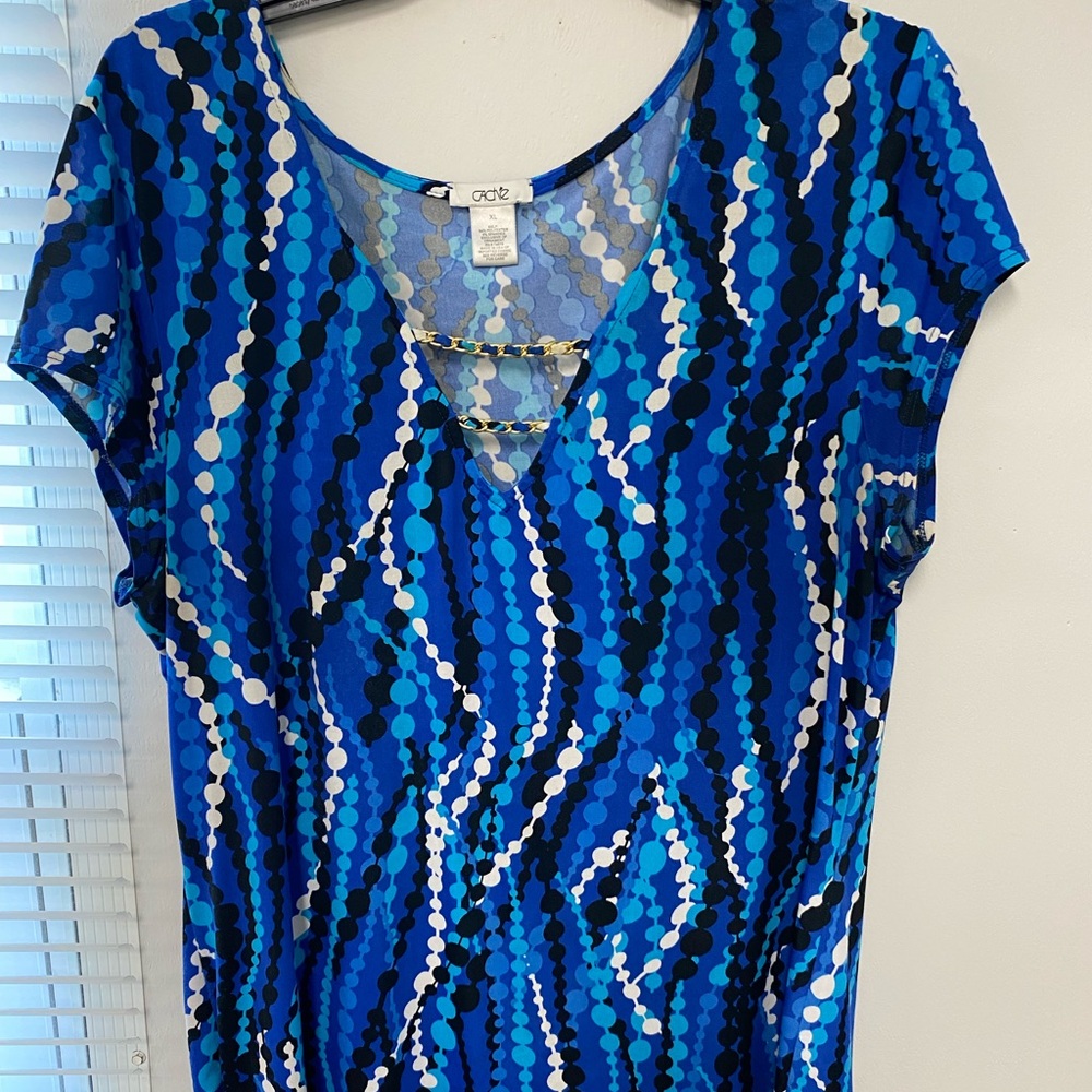 Apt. 9 Blue Patterned Top